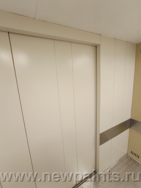 Кабина лифта окрашена краской Антикор