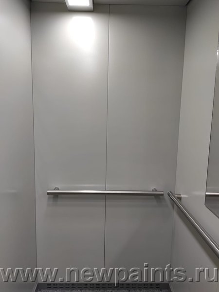 Кабина лифта, окрашена краской Антикор