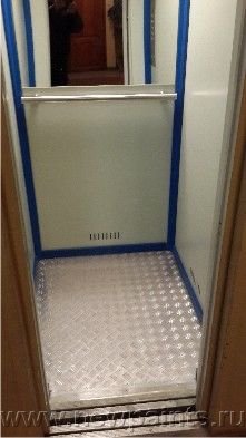 Лифтовая кабина окрашена краской Антикор